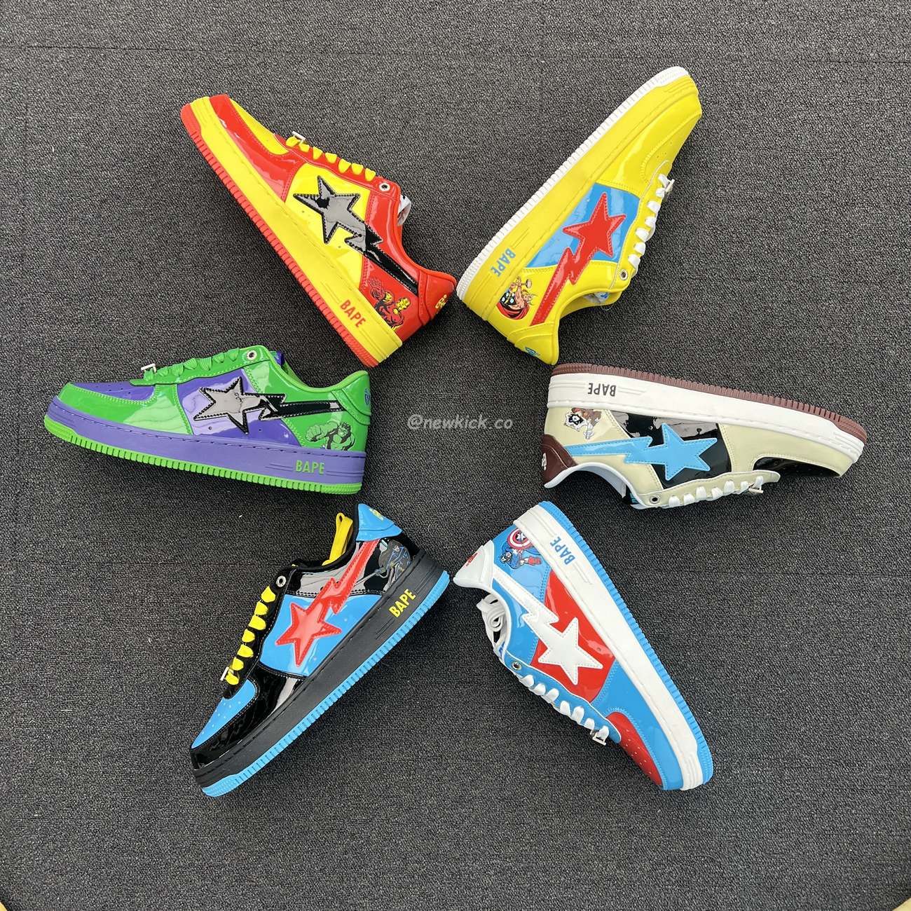 A Bathing Ape Bape Sta Marvel Comics Rocket Raccoon Thor Hulk Captain America Black Widow Iron Man  2022 (32) - www.newkick.vip